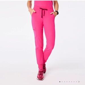 FIGS Zamora Jogger Scrub Pant in Shocking Pink